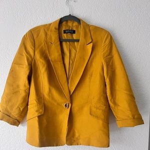 Kasper Women’s Blazer ~ Mustard Yellow ~ Size 12